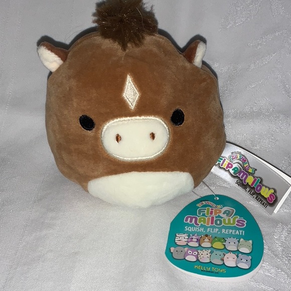 Squishmallows Other - Harry and Rosie Flip-a-Mallows Squishmallows 5” Horse Pig NWT Farm Squad Brown